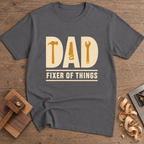 Dad Fixer of Things T-Shirt — Charcoal