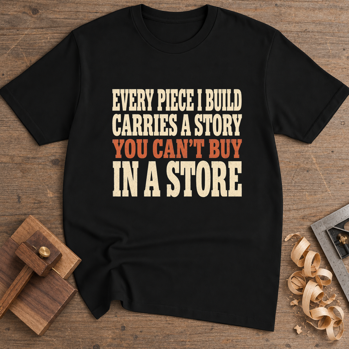 Every Piece I Build Carries a Story T-Shirt — Black