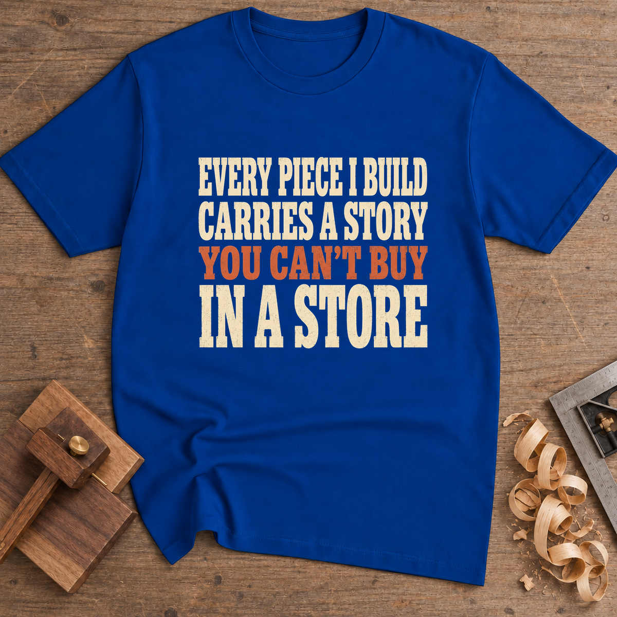 Every Piece I Build Carries a Story T-Shirt — Royal
