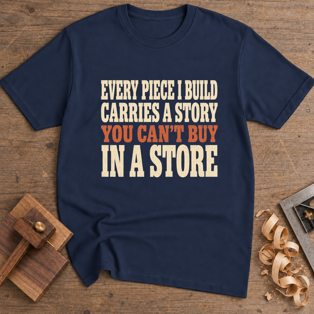 Every Piece I Build Carries a Story T-Shirt — Navy