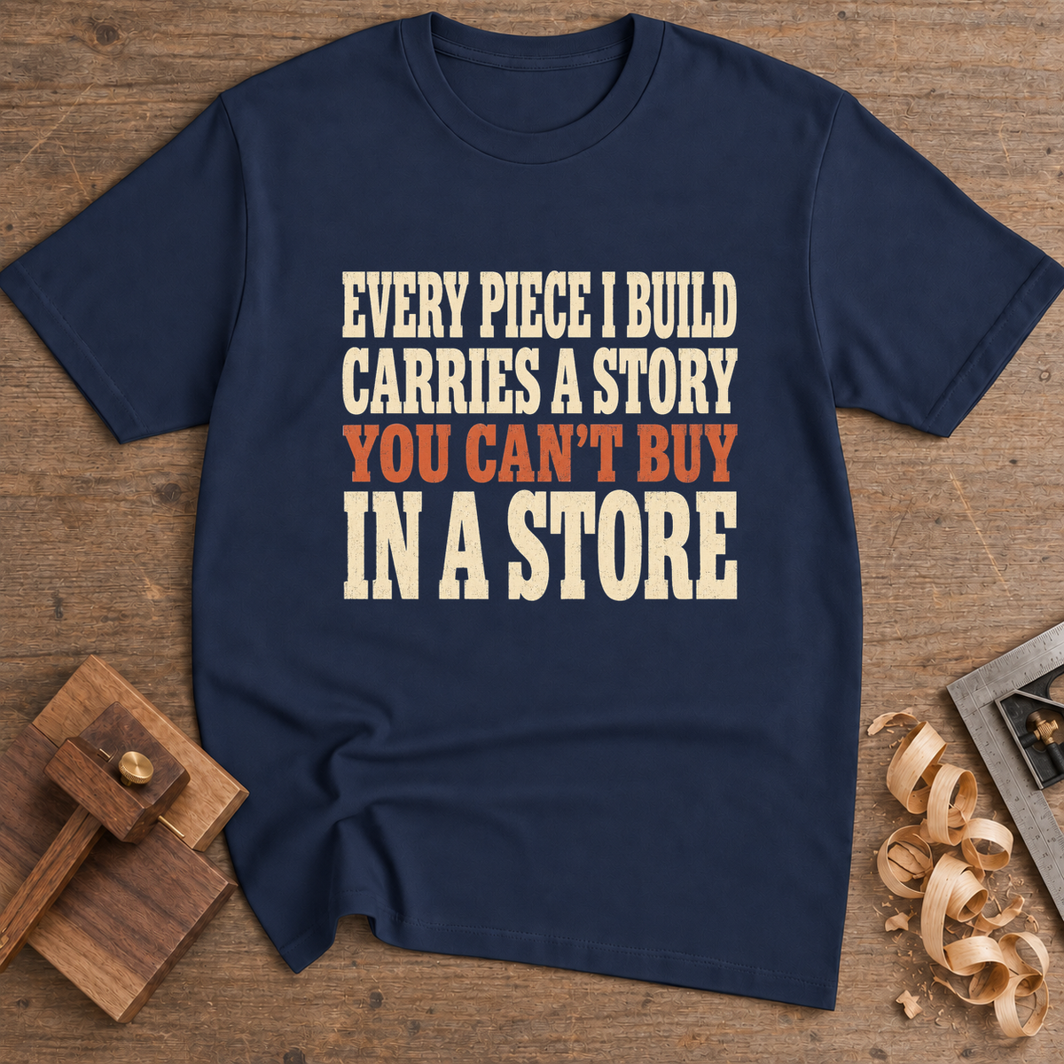Every Piece I Build Carries a Story T-Shirt — Navy