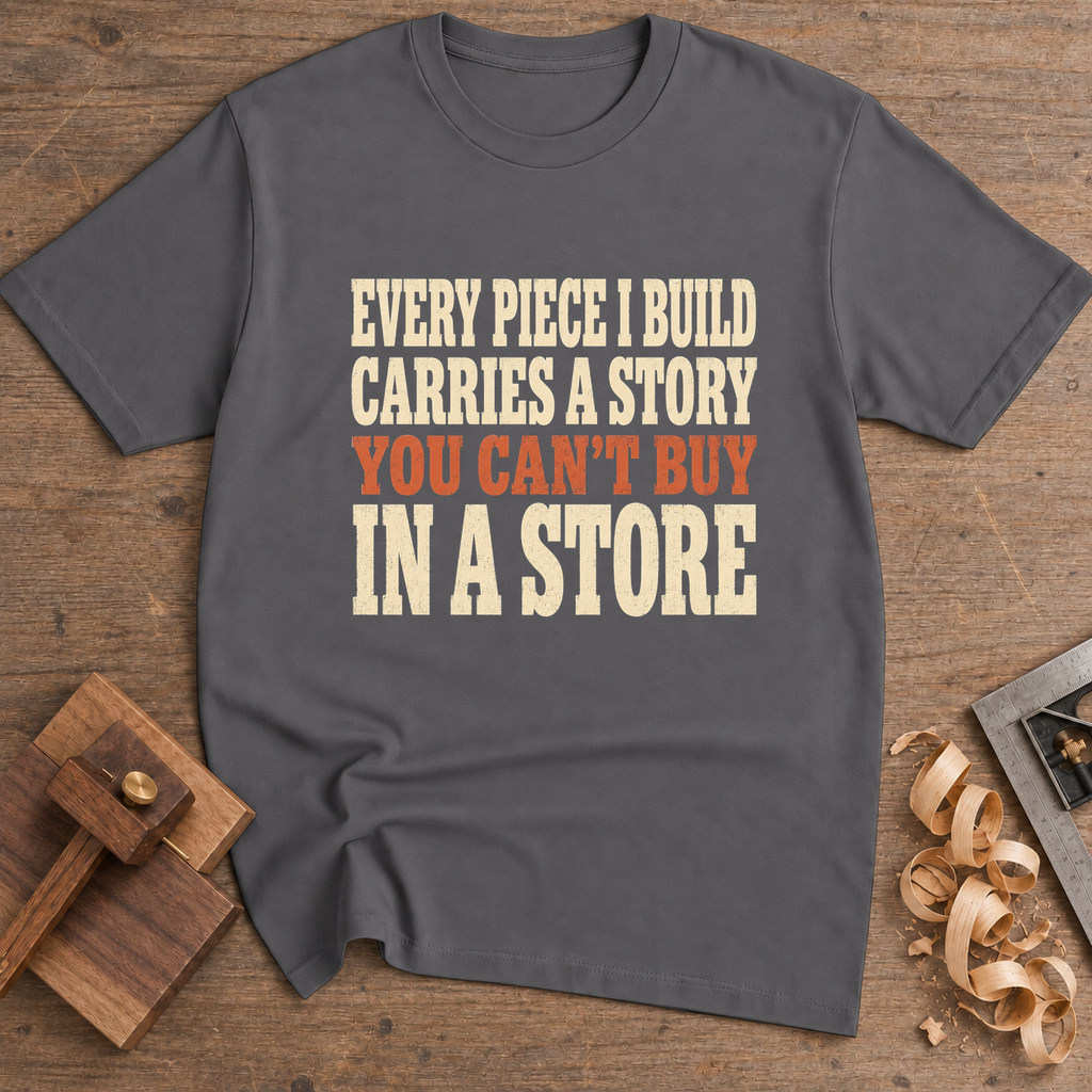 Every Piece I Build Carries a Story T-Shirt — Charcoal