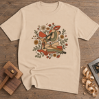 Floral Miter Saw T-Shirt — Natural