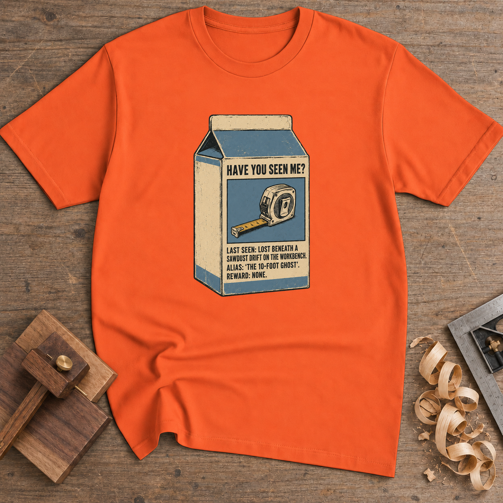 Have You Seen Me Tape Measure T-Shirt — Orange