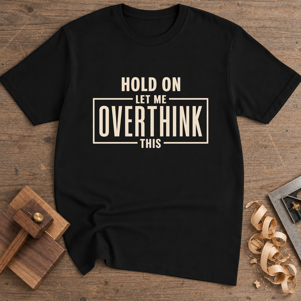 Hold On Let Me Overthink This T-Shirt — Black