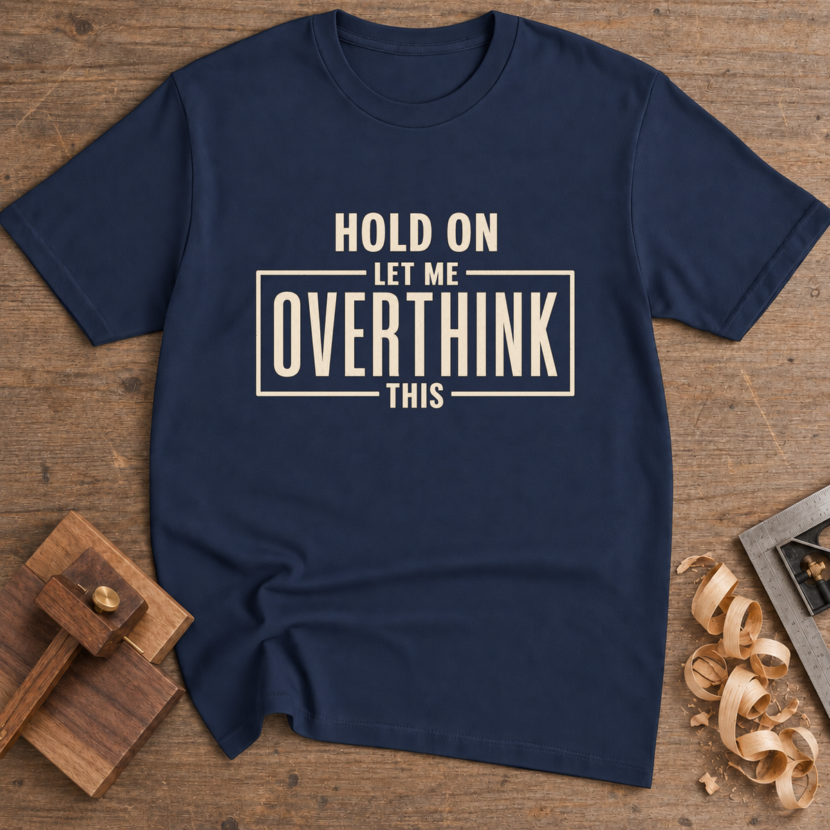 Hold On Let Me Overthink This T-Shirt — Navy