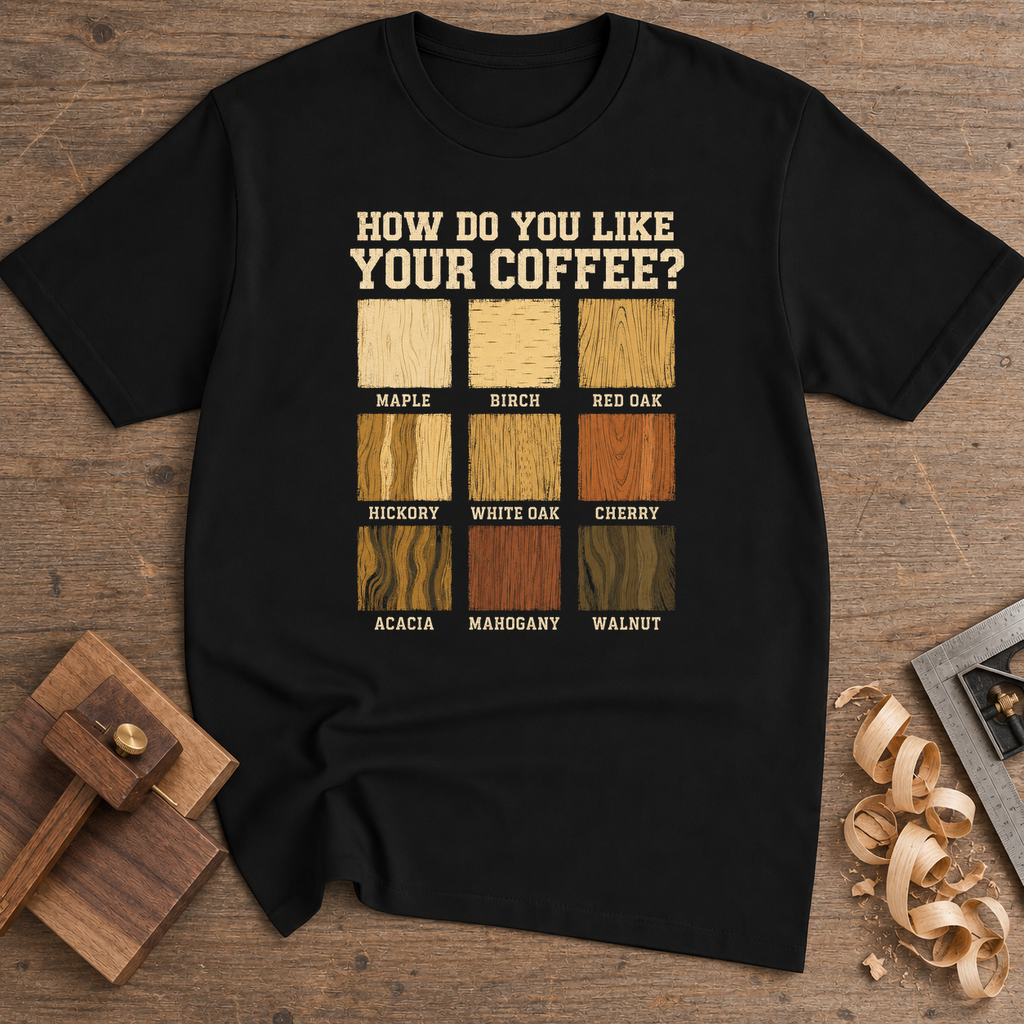How Do You Like Your Coffee T-Shirt — Black