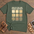 How Do You Like Your Coffee T-Shirt — Military Green