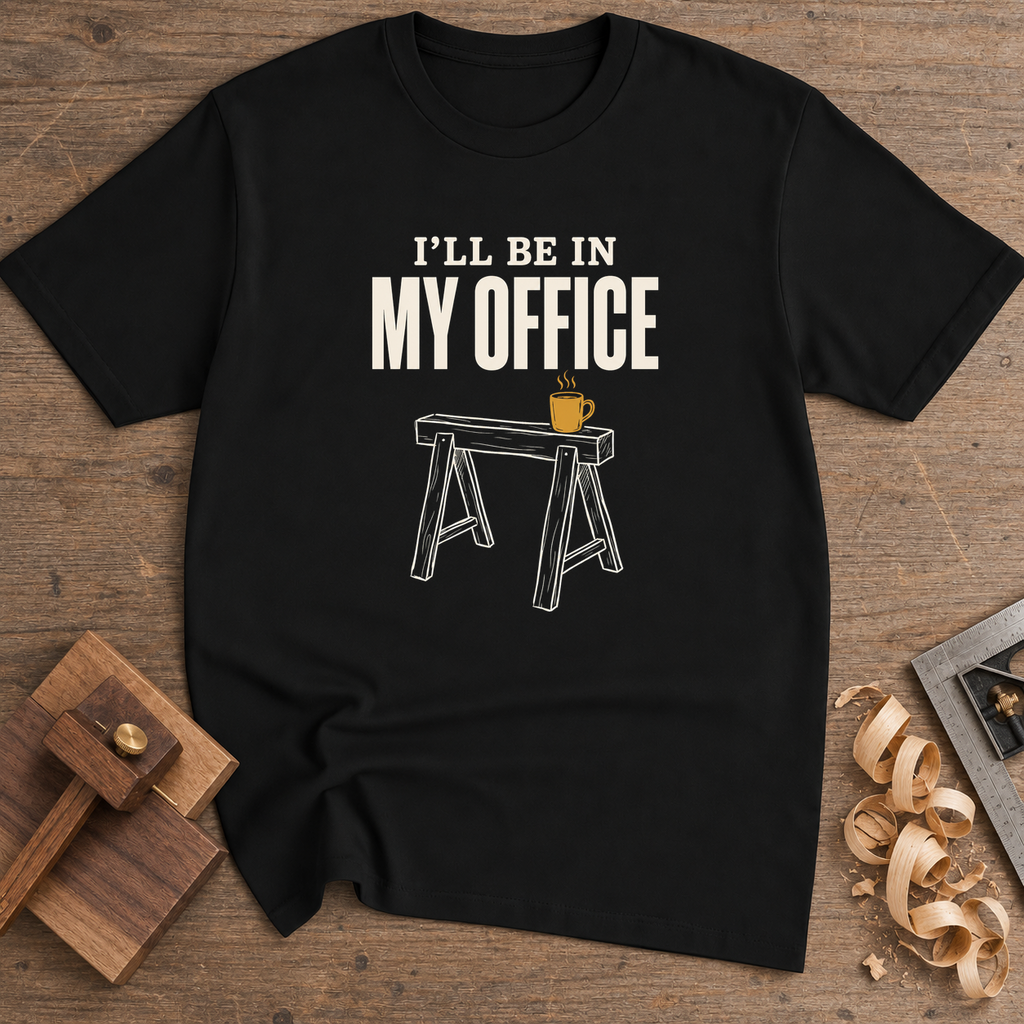 I'll Be in My Office T-Shirt — Black