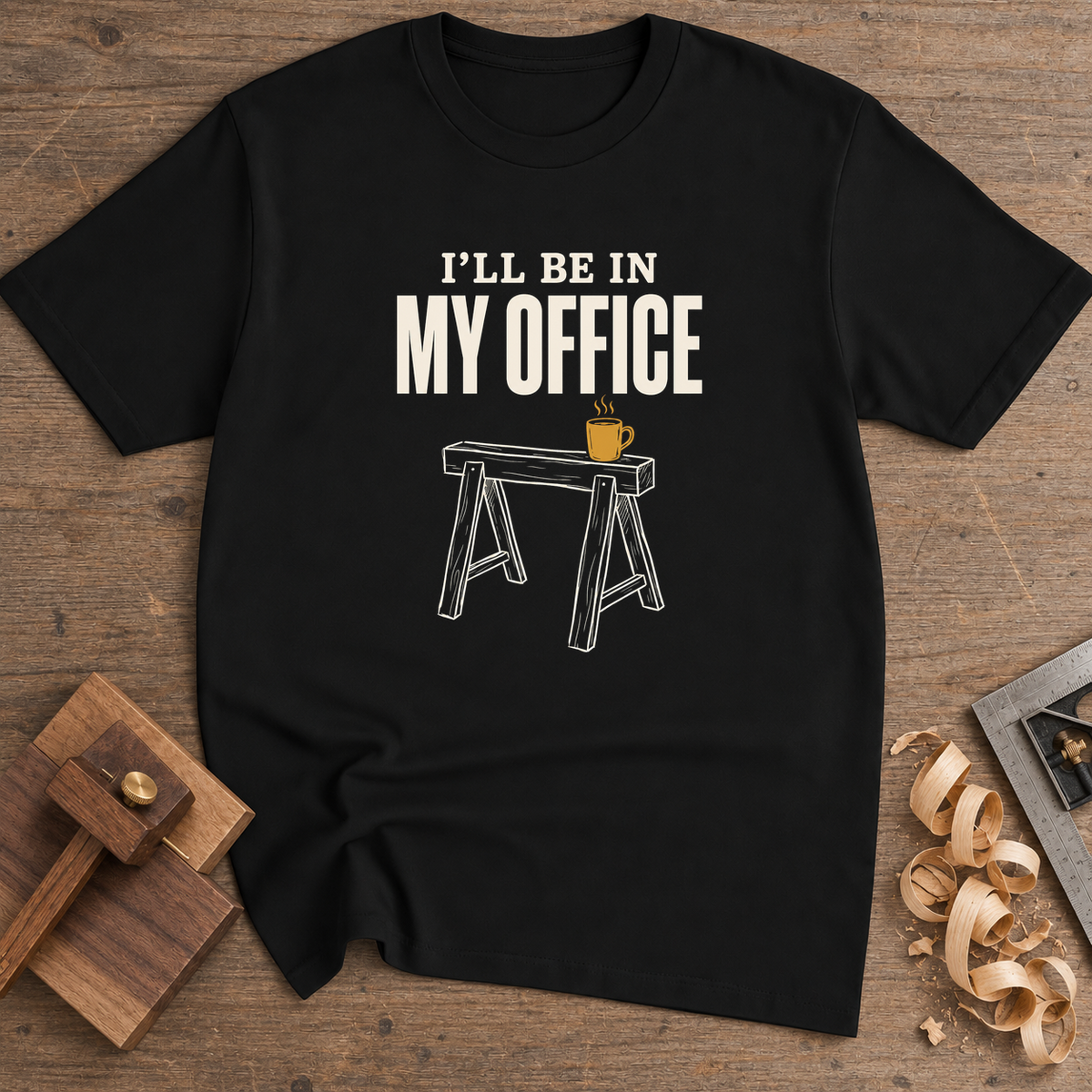 I'll Be in My Office T-Shirt — Black
