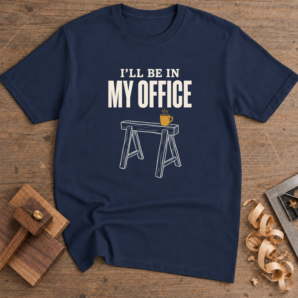 I'll Be in My Office T-Shirt — Navy