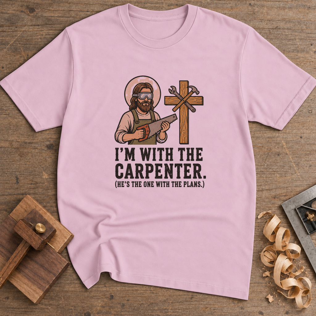 I'm With the Carpenter T-Shirt — Light Pink