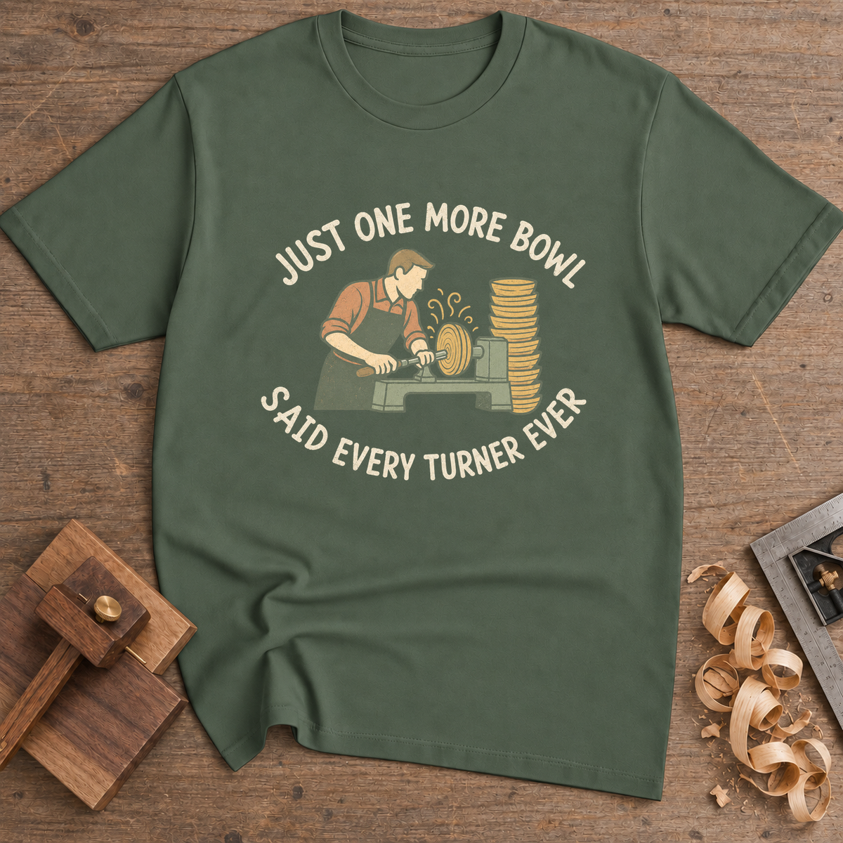 Just One More Bowl Said Every Turner Ever T-Shirt — Military Green