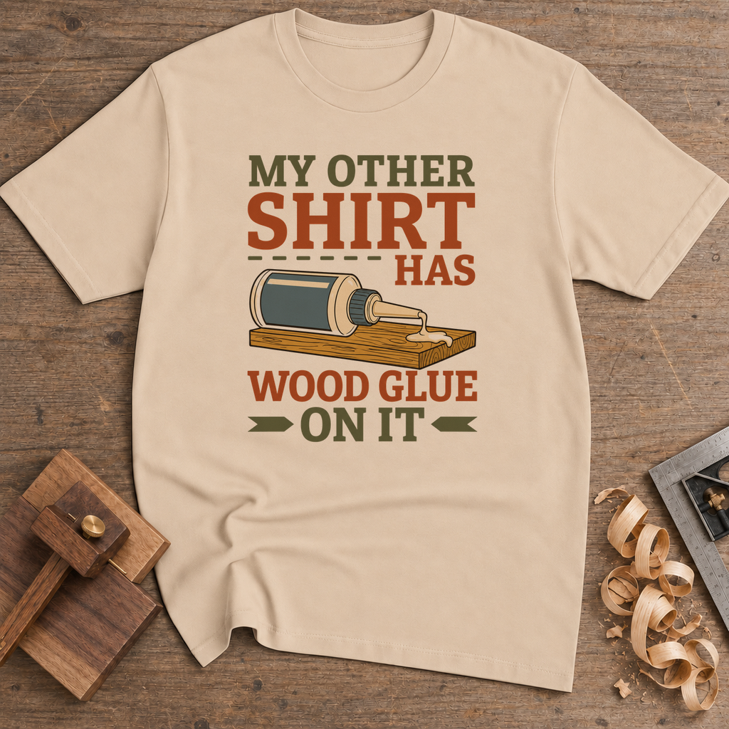 My Other Shirt Has Wood Glue on It T-Shirt — Natural