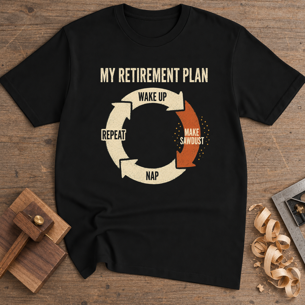 My Retirement Plan Make Sawdust T-Shirt — Black