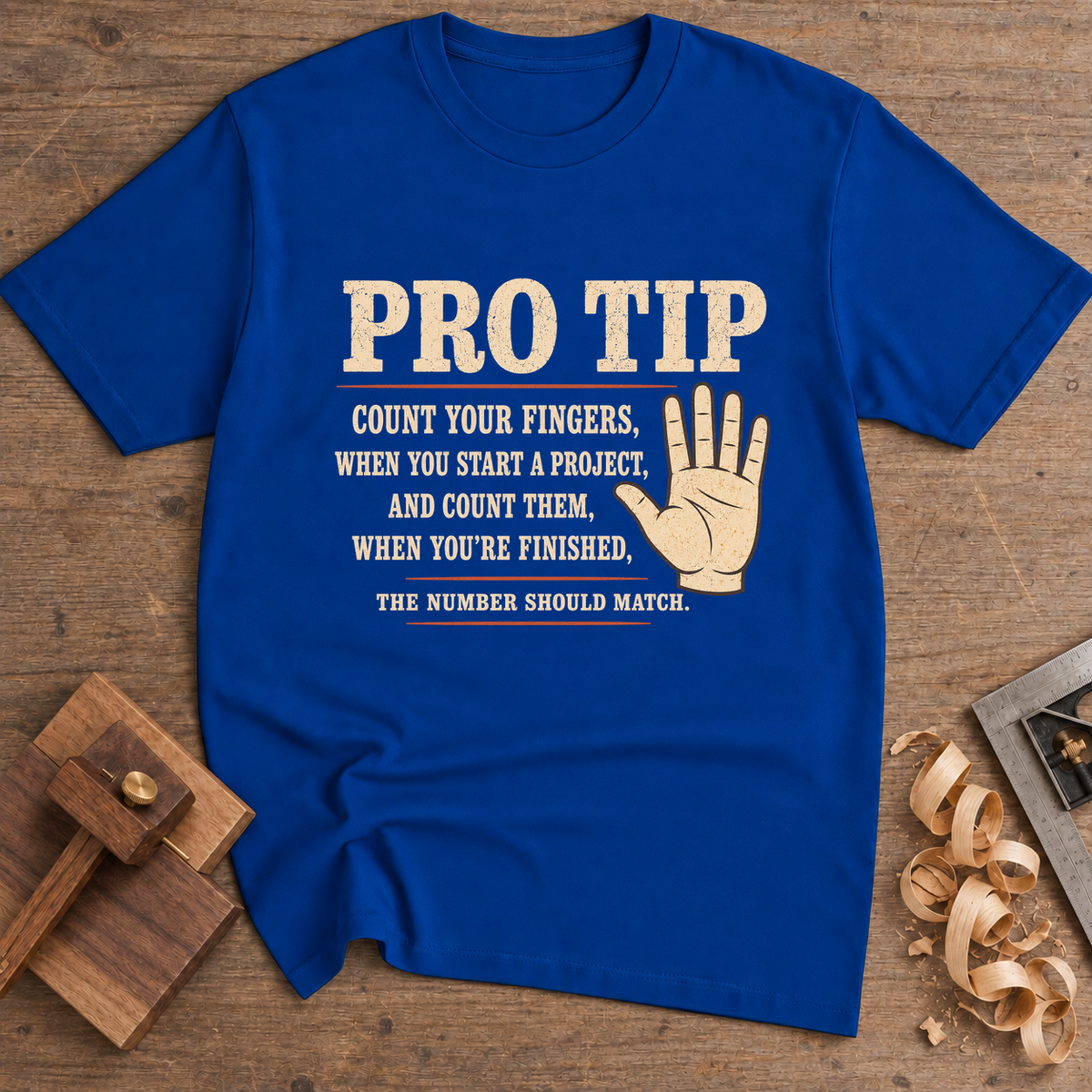 Pro Tip Count Your Fingers T-Shirt — Royal