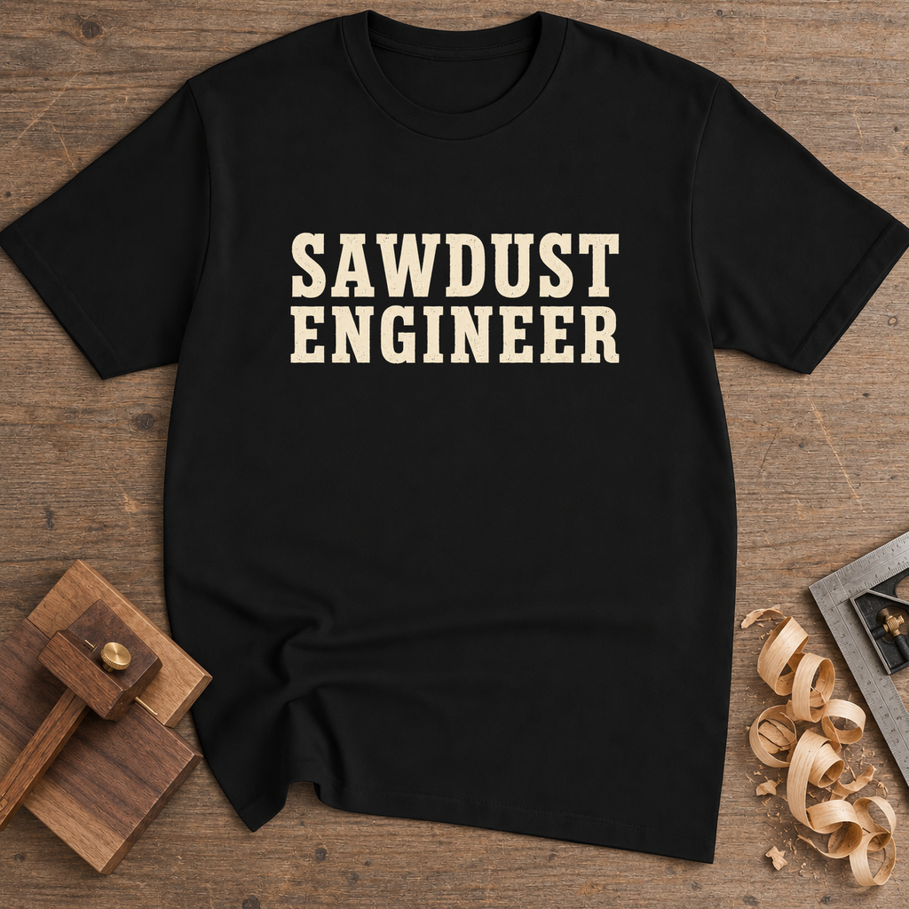 Sawdust Engineer T-Shirt — Black