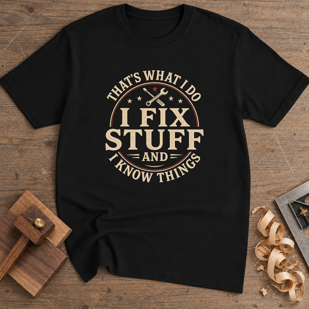 That's What I Do I Fix Stuff T-Shirt — Black