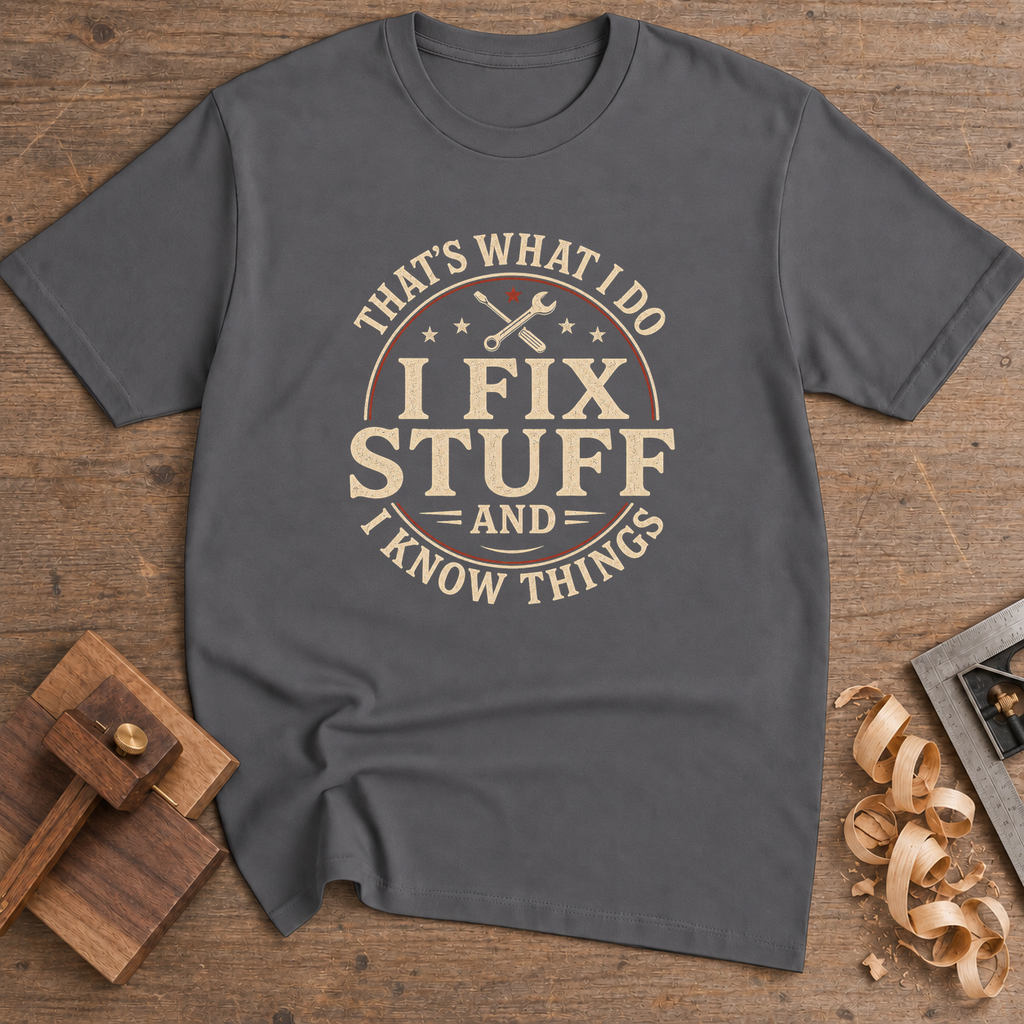 That's What I Do I Fix Stuff T-Shirt — Charcoal