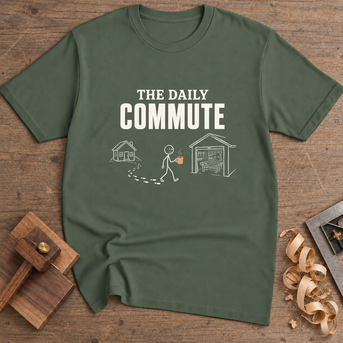 The Daily Commute T-Shirt — Military Green