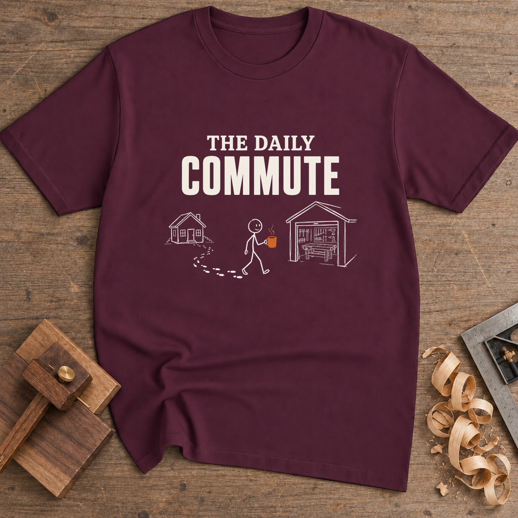 The Daily Commute T-Shirt — Maroon