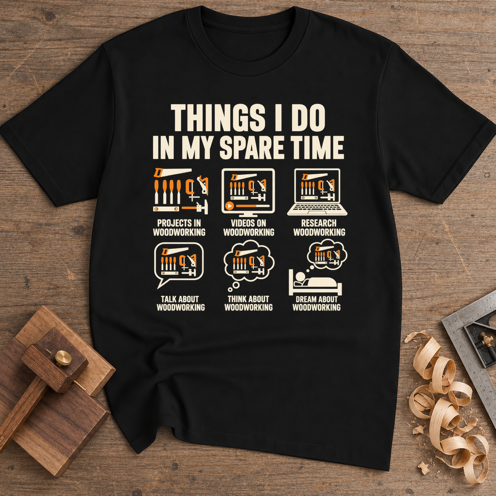Things I Do in My Spare Time T-Shirt — Black