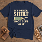 Wood Glue Shirt T-Shirt — Navy
