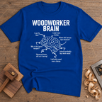 Woodworker Brain T-Shirt — Royal