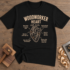 Woodworker Heart T-Shirt — Black
