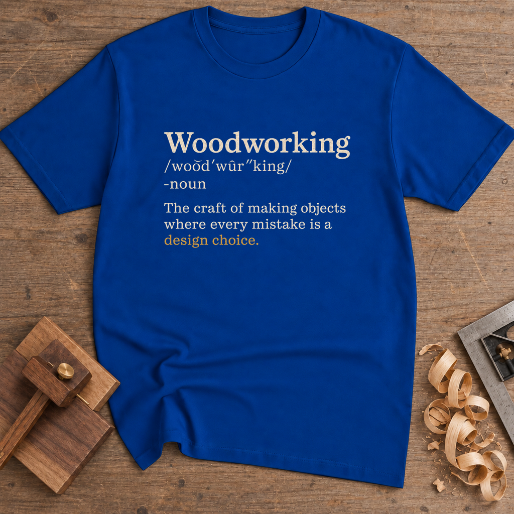 Woodworking Design Choice T-Shirt — Royal