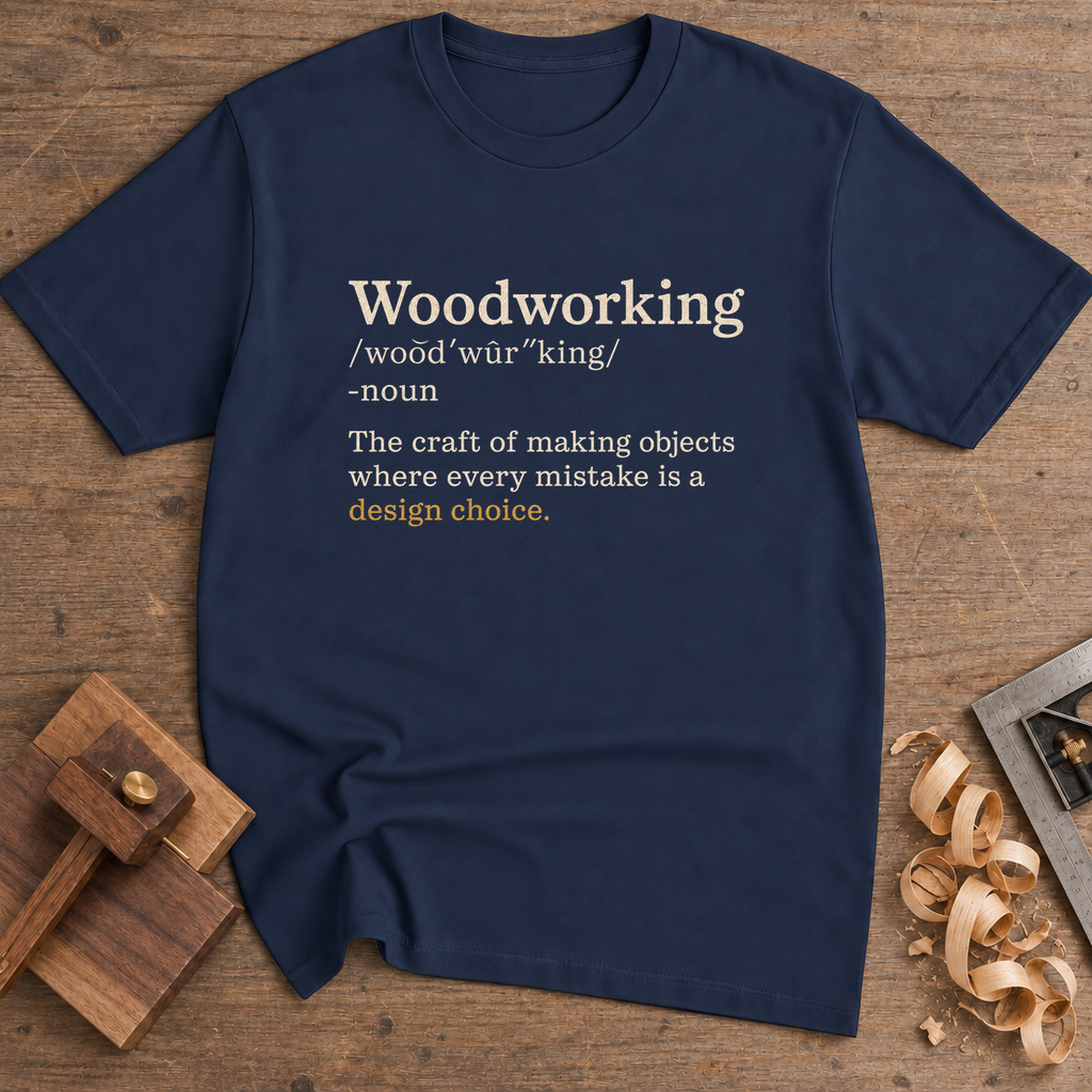Woodworking Design Choice T-Shirt — Navy