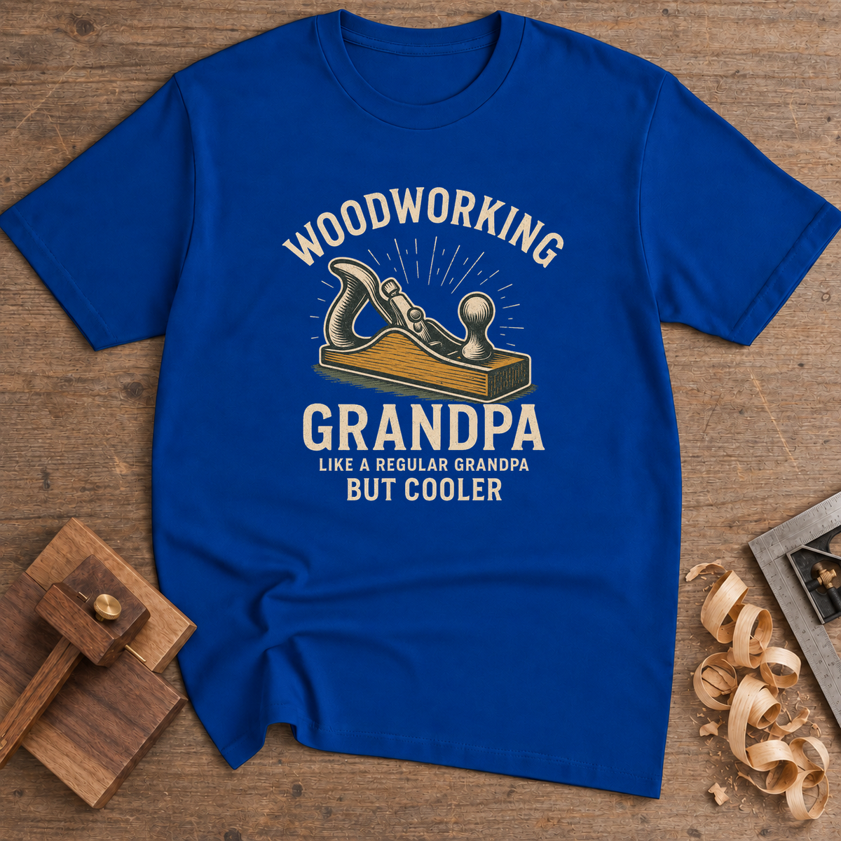 Woodworking Grandpa But Cooler T-Shirt — Royal
