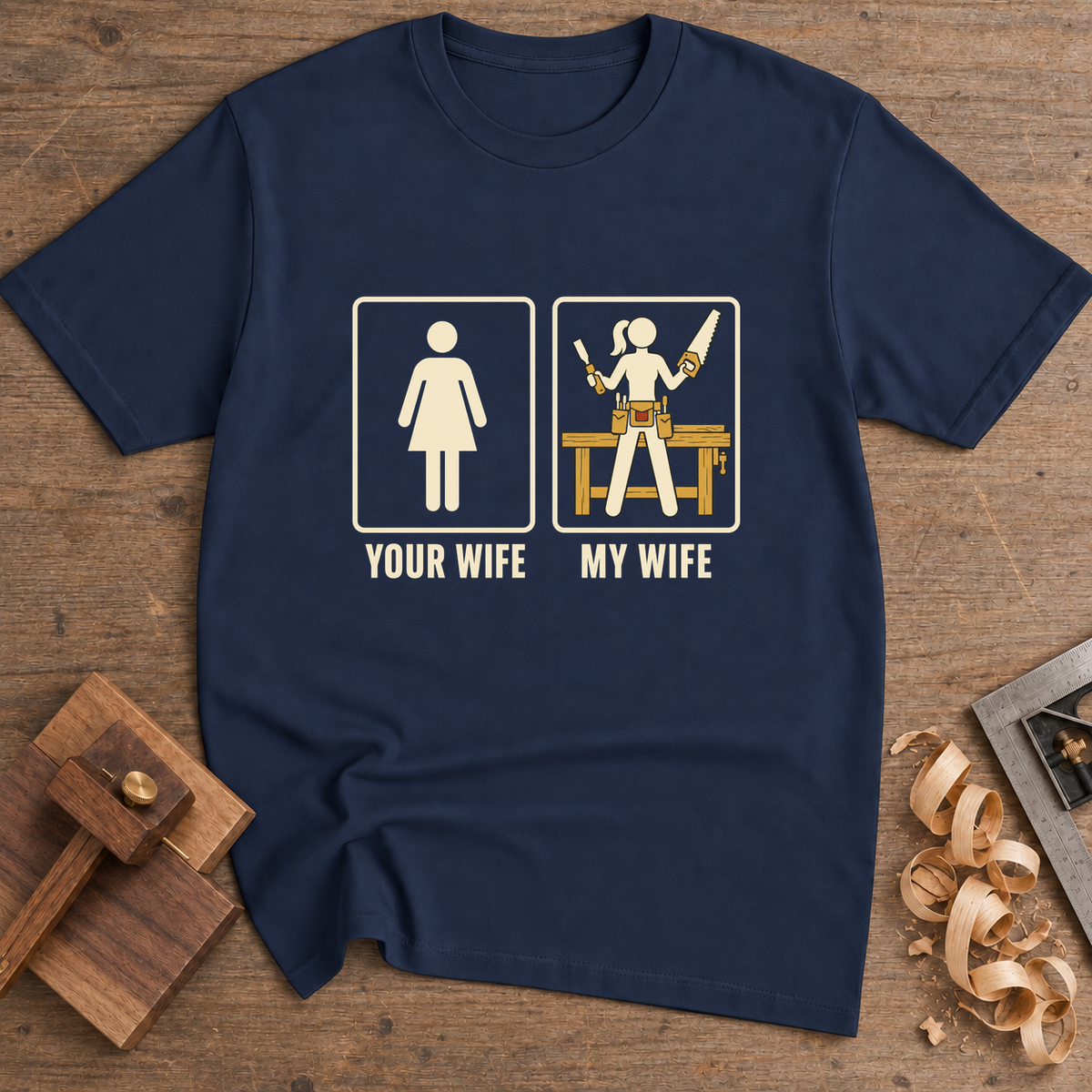Your Wife My Wife T-Shirt — Navy